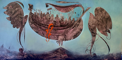 Ertuğrul Ateş imzalı tablo — Yağlı Boya, 100×200 cm, 60.000 TL müzayede satışı