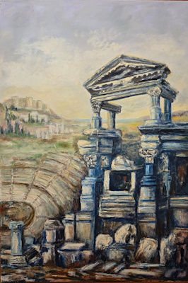 Esin Erol imzalı tablo — Yağlı Boya, 150×100 cm, 7.000 TL müzayede satışı