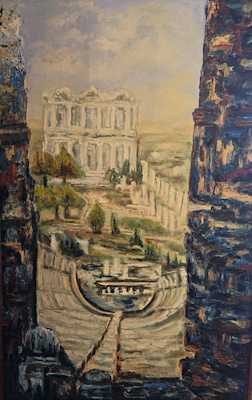 Esin Erol imzalı tablo — Yağlı Boya, 150×100 cm, 7.000 TL müzayede satışı