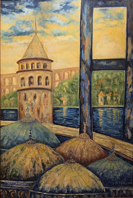Esin Erol imzalı tablo — Yağlı Boya, 150×100 cm, 8.000 TL müzayede satışı