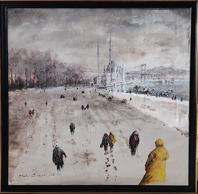 Işıl Özışık imzalı tablo — Yağlı Boya, 100×100 cm, 60.000 TL müzayede satışı