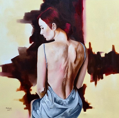 Ahmet Hakan Akkuş imzalı tablo — Yağlı Boya, 70×70 cm, 6.000 TL müzayede satışı