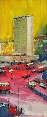 Yavuz Bozkurt imzalı tablo — Yağlı Boya, 80×35 cm, 7.000 TL müzayede satışı