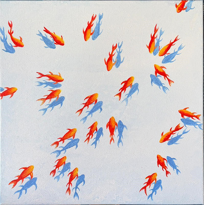 Ceyda Hüseyinoğlu imzalı tablo — Akrilik Boya, 40×40 cm, 5.000 TL müzayede satışı