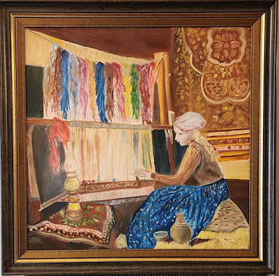 Mine Erol imzalı tablo — Yağlı Boya, 76×76 cm, 3.000 TL müzayede satışı