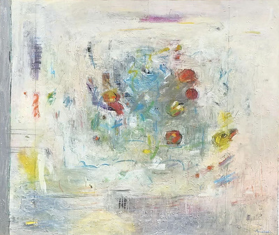 Ahmet Raid Türkmen imzalı tablo — Karışık Teknik, 140×140 cm, 35.000 TL müzayede satışı