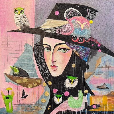 Esra Efeçınar imzalı tablo — Akrilik Boya, 30×30 cm, 2.500 TL müzayede satışı