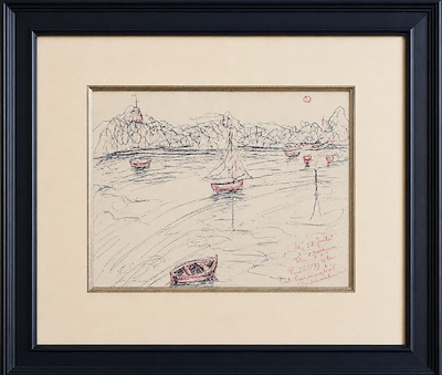 Fahrelnisa Zeid imzalı tablo — Karışık Teknik, 24×34 cm, 170.000 TL müzayede satışı