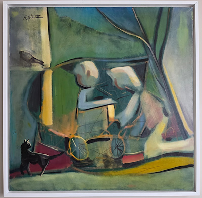 Atalay Köseoğlu imzalı tablo — Yağlı Boya, 90×90 cm, 7.000 TL müzayede satışı