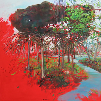 Elif Aydemir imzalı tablo — Yağlı Boya, 70×70 cm, 27.500 TL müzayede satışı
