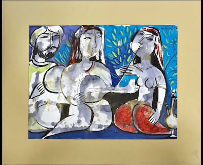 Ahmet Natik imzalı tablo — Sulu Boya, 50×60 cm, 1.750 TL müzayede satışı