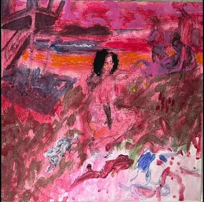 Adil Salih imzalı tablo — Yağlı Boya, 65×65 cm, 12.000 TL müzayede satışı