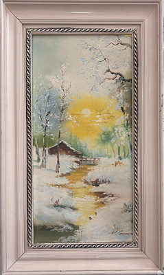 Mahmut Sümer imzalı tablo — Yağlı Boya, 25×50 cm, 1.500 TL müzayede satışı