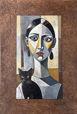 Zeynep Yütek imzalı tablo — Akrilik Boya, 46×32 cm, 2.500 TL müzayede satışı