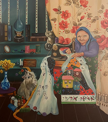 Fatma Akgün imzalı tablo — Akrilik Boya, 100×80 cm, 27.500 TL müzayede satışı
