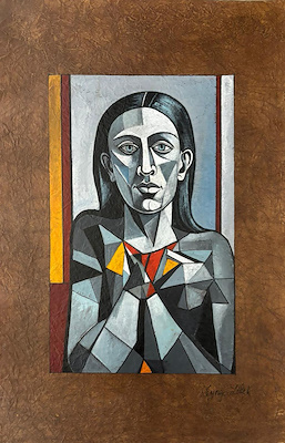Zeynep Yütek imzalı tablo — Akrilik Boya, 46×32 cm, 2.500 TL müzayede satışı