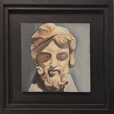 Ahmet Uzuner imzalı tablo — Yağlı Boya, 15×15 cm, 1.750 TL müzayede satışı