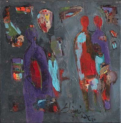 Elçin Ünal imzalı tablo — Karışık Teknik, 20×20 cm, 1.500 TL müzayede satışı