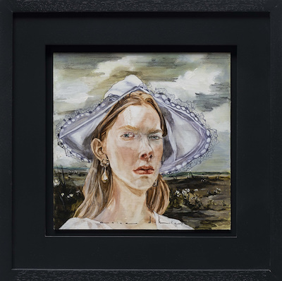 Emine Dikici imzalı tablo — Sulu Boya, 25×25 cm, 2.500 TL müzayede satışı