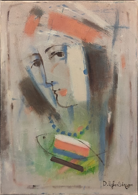 David Ughrelidze imzalı tablo — Karışık Teknik, 40×30 cm, 4.000 TL müzayede satışı