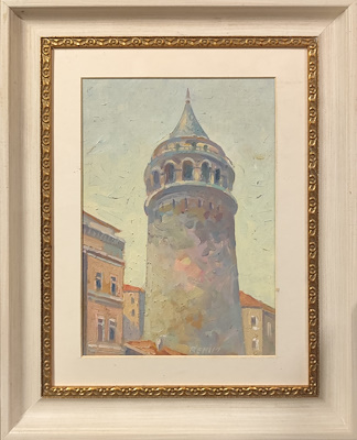 Rehim imzalı tablo — Yağlı Boya, 28×20 cm, 1.500 TL müzayede satışı