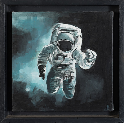 Ahmet Uzuner imzalı tablo — Yağlı Boya, 25×25 cm, 1.750 TL müzayede satışı