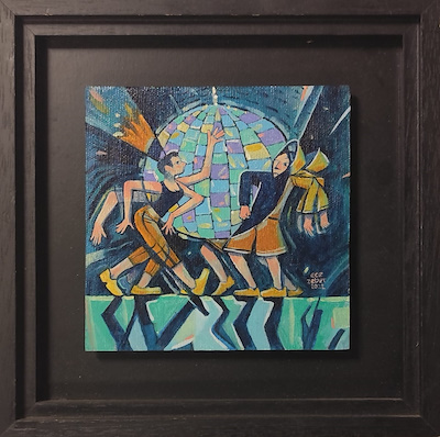 Ece Zeber imzalı tablo — Yağlı Boya, 15×15 cm, 1.750 TL müzayede satışı