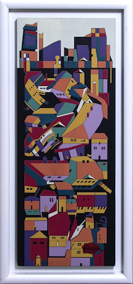 Abdurrahman Kaplan imzalı tablo — Baskı, 69×28 cm, 4.000 TL müzayede satışı