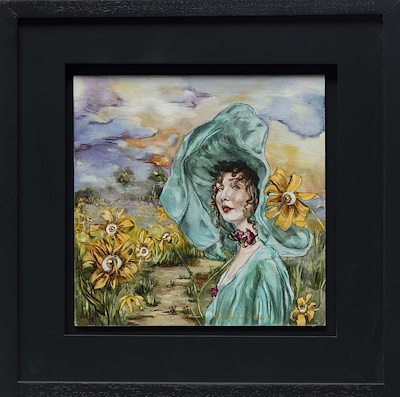 Emine Dikici imzalı tablo — Sulu Boya, 25×25 cm, 2.750 TL müzayede satışı