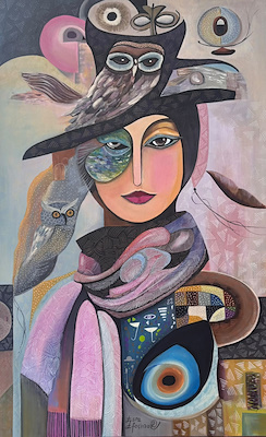 Esra Efeçınar imzalı tablo — Akrilik Boya, 80×50 cm, 6.000 TL müzayede satışı