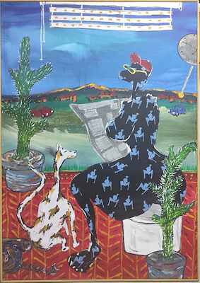 İlker Kayalı imzalı tablo — Yağlı Boya, 183×123 cm, 19.000 TL müzayede satışı