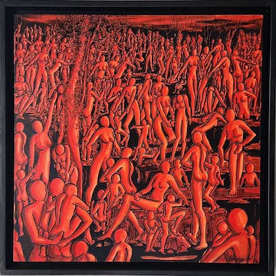 Adviye Bal imzalı tablo — Akrilik Boya, 70×70 cm, 32.500 TL müzayede satışı