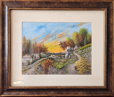 Asuman Tepe imzalı tablo — Sulu Boya, 25×32 cm, 1.250 TL müzayede satışı