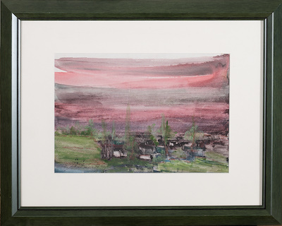 Güzin Arısoy imzalı tablo — Sulu Boya, 20×28 cm, 1.500 TL müzayede satışı