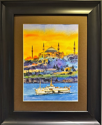 Yusuf Kemal Çankaya imzalı tablo — Sulu Boya, 38×28 cm, 2.750 TL müzayede satışı