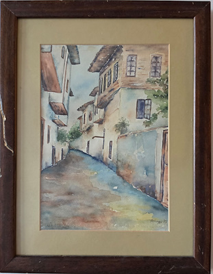 Yusuf Altunay imzalı tablo — Sulu Boya, 36×28 cm, 1.500 TL müzayede satışı
