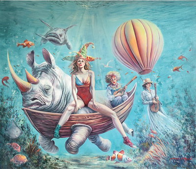 Mahshid Moochani imzalı tablo — Yağlı Boya, 115×100 cm, 100.000 TL müzayede satışı