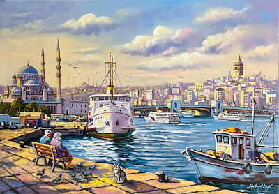 Mehmet Engül imzalı tablo — Yağlı Boya, 100×70 cm, 11.000 TL müzayede satışı