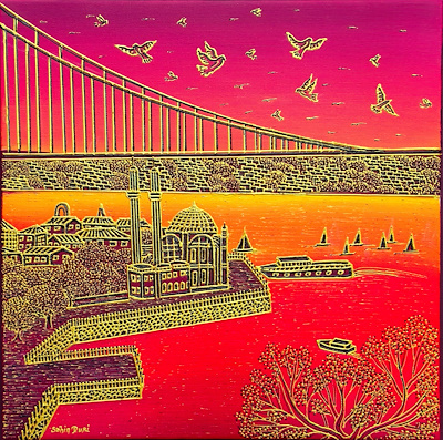 Şahin Duri imzalı tablo — Akrilik Boya, 40×40 cm, 7.000 TL müzayede satışı