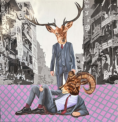 Selma Koç imzalı tablo — Yağlı Boya, 164×164 cm, 42.500 TL müzayede satışı
