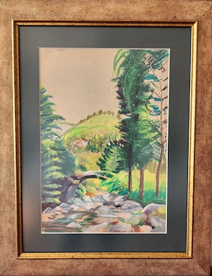 Mustafa Kemal Gözen imzalı tablo — Pastel Boya, 35×24.5 cm, 1.750 TL müzayede satışı