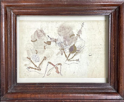 Mehmet Siyah Kalem imzalı tablo — Baskı, 30×24 cm, 3.000 TL müzayede satışı