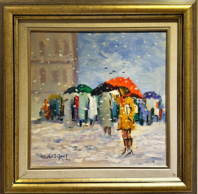 Erkan Geniş imzalı tablo — Yağlı Boya, 29×29 cm, 3.500 TL müzayede satışı