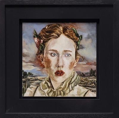 Emine Dikici imzalı tablo — Karışık Teknik, 25×25 cm, 2.750 TL müzayede satışı