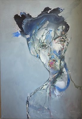 Mahshid Moochani imzalı tablo — Yağlı Boya, 70×100 cm, 19.000 TL müzayede satışı
