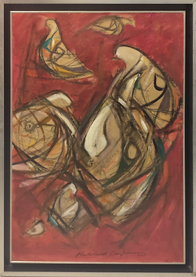 Halil Coşkun imzalı tablo — Karışık Teknik, 70×40 cm, 17.000 TL müzayede satışı
