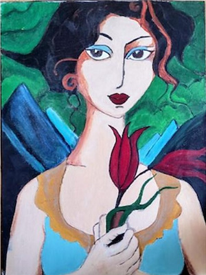 İrem İlhan imzalı tablo — Akrilik Boya, 50×35 cm, 1.000 TL müzayede satışı