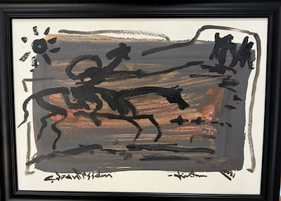 Süleyman Şahin - Çoban Ressam- imzalı tablo — Karışık Teknik, 25×35 cm, 1.500 TL müzayede satışı