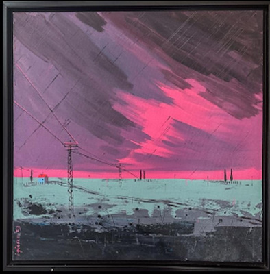 İbrahim Gündem imzalı tablo — Yağlı Boya, 70×70 cm, 7.000 TL müzayede satışı