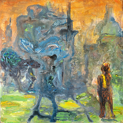 Yavuz Uzun imzalı tablo — Akrilik Boya, 25×25 cm, 5.000 TL müzayede satışı